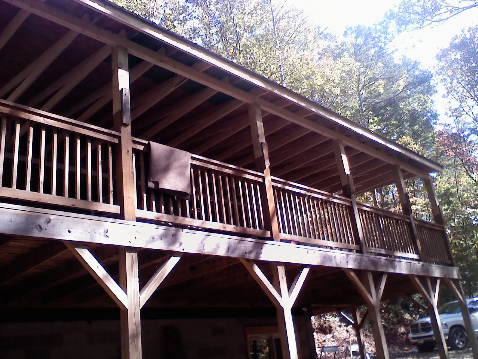 Timber framing under a new elevated porch and deck — Roof Leak Repair in Pena Blanca by Roofing Brothers